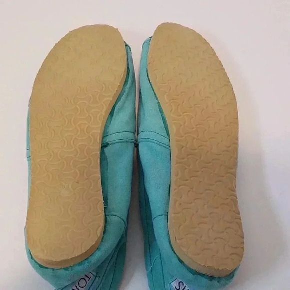 Toms Suede Slip-On Loafers Flats Sz 4 Light Blue - Picture 5 of 6